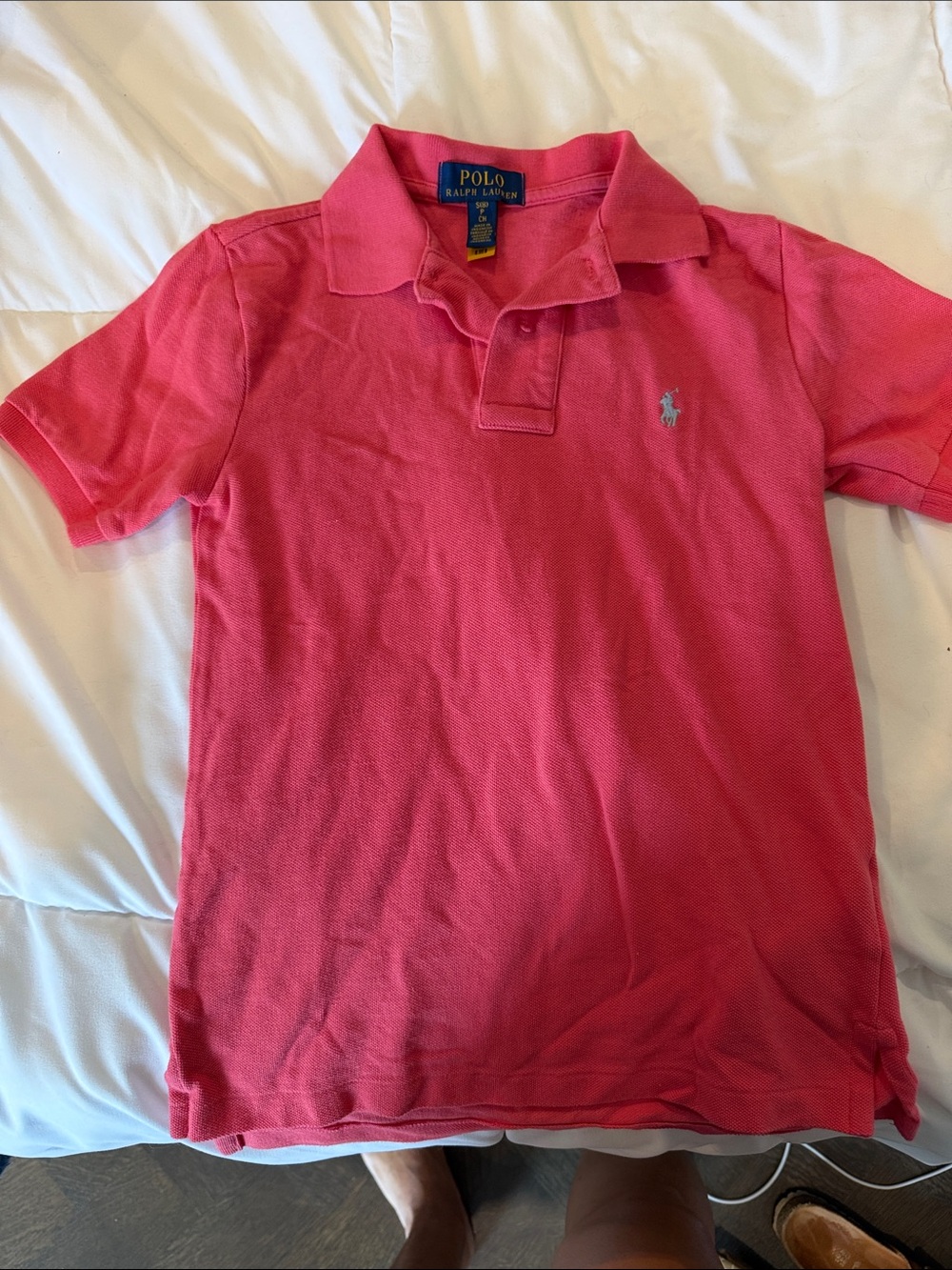 Polo by Ralph Lauren Kids Pink Polo Shirt with Light Blue Pony